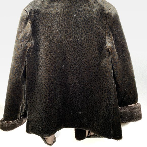 Style VI LTD Faux Fur Vintage Leopard Winter Coat - Picture 10 of 11